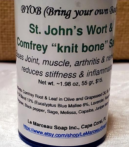 LE MARCEAU SOAP ST JOHNS WORT COMFREY SALVE, NET WT. 2 OZ., GRAMS: 56.7, SCENT: EARTHY picture