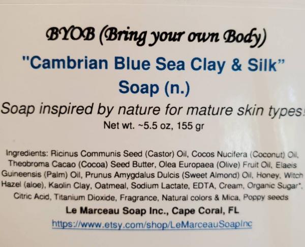LE MARCEAU SOAP SALTY SEA BREEZE BLUE SEA CLAY SOAP, NET WT. 5 OZ., GRAMS: 141.75, SCENT: EARTHY picture