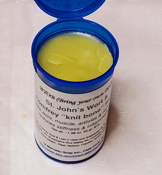 LE MARCEAU SOAP ST JOHNS WORT COMFREY SALVE, NET WT. 2 OZ., GRAMS: 56.7, SCENT: EARTHY picture