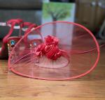 Red fascinator