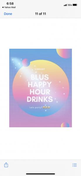 Blus happy hour