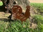 metal chicken art
