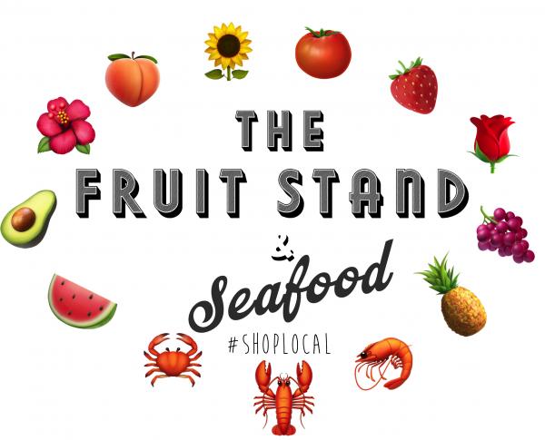 The fruit stand and seafood