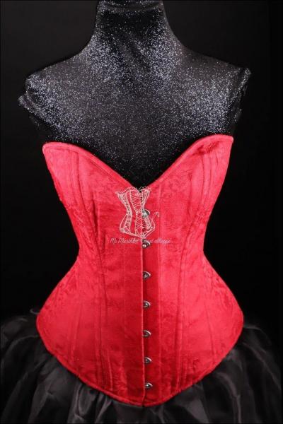 Silk Overbust Red Corset picture