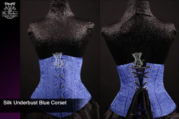 Silk Underbust Blue Corset picture