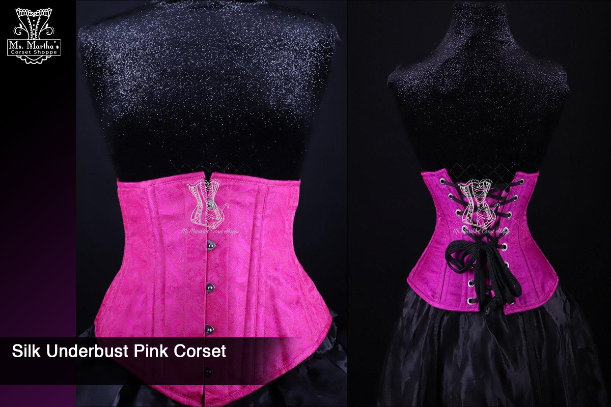 Silk Underbust Pink Corset picture