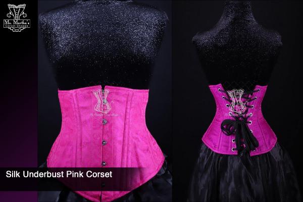 Silk Underbust Pink Corset picture