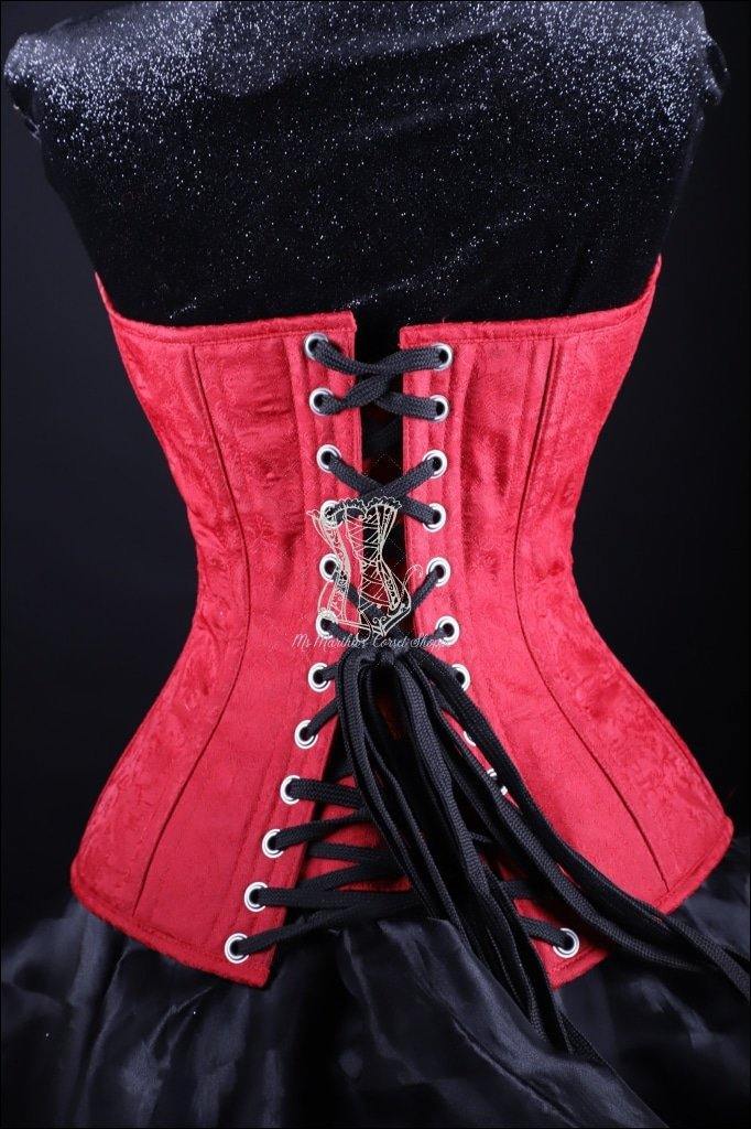 Silk Overbust Red Corset picture