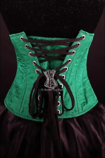 Silk Underbust Green Corset picture