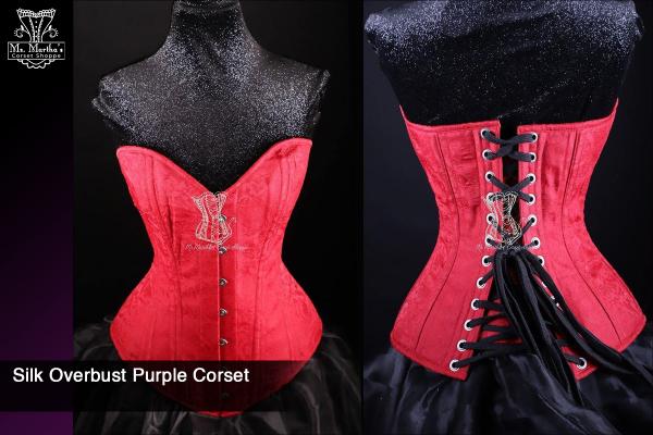 Silk Overbust Red Corset picture