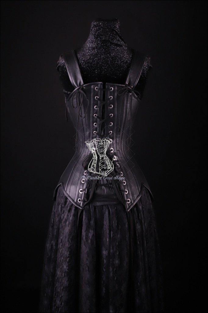 Tulip  Leather Black Black Corset picture