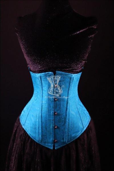 Silk Underbust Turquoise Corset picture