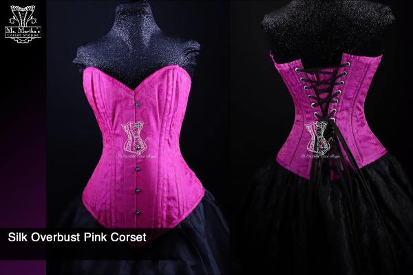 Silk Overbust Pink Corset picture