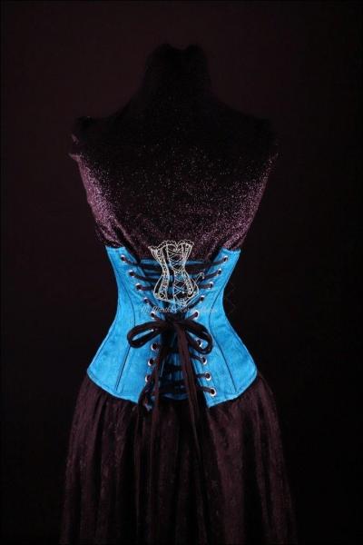 Silk Underbust Turquoise Corset picture