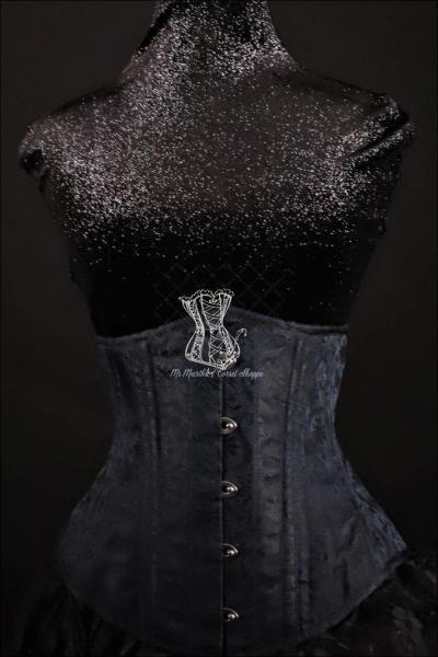 Silk Underbust Black Corset