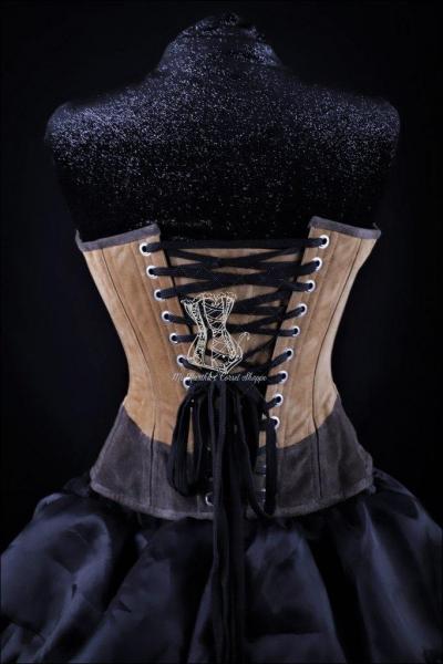 Studded Beauty Brown Suede Corset picture