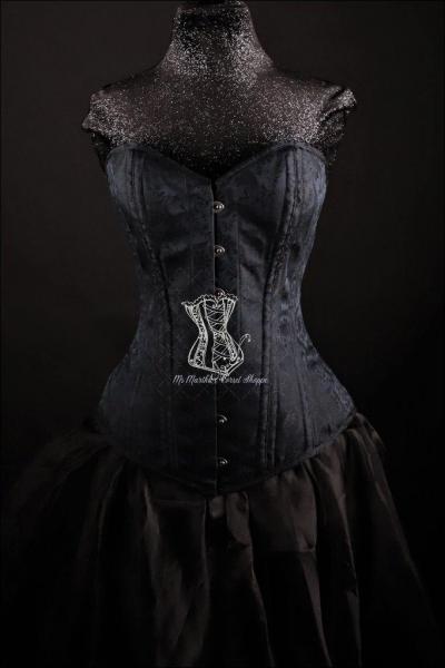 Silk Overbust Black Corset picture