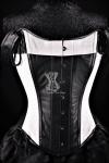 Tulip Leather Black White Corset