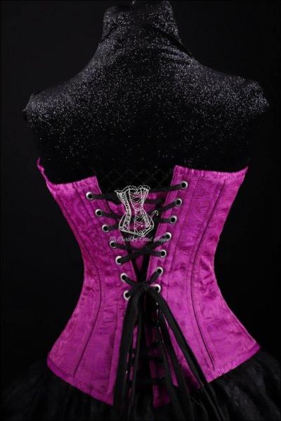 Silk Overbust Purple Corset picture