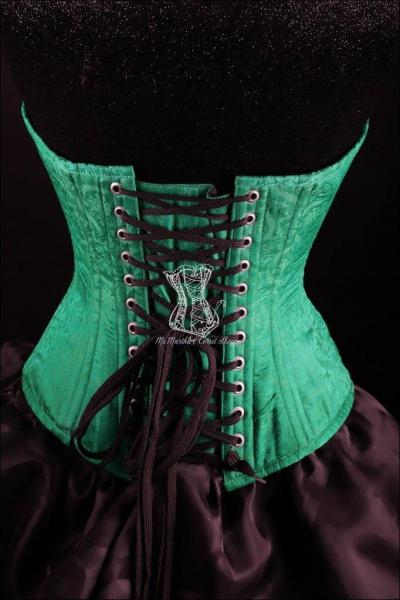 Silk Overbust Green Corset picture