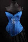 Silk Overbust Blue Corset