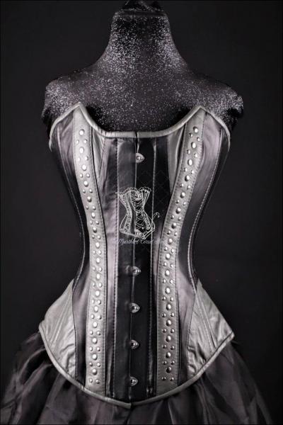 Studded Beauty Black and Grey Corset