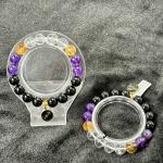 Sagittarius Zodiac Bracelet – Black Onxy, Citrine, Clear Quartz & Natural Amethyst