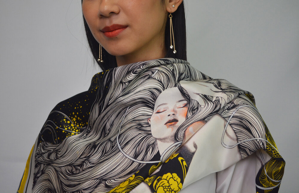 "Rest" Scarf + Pin Set picture