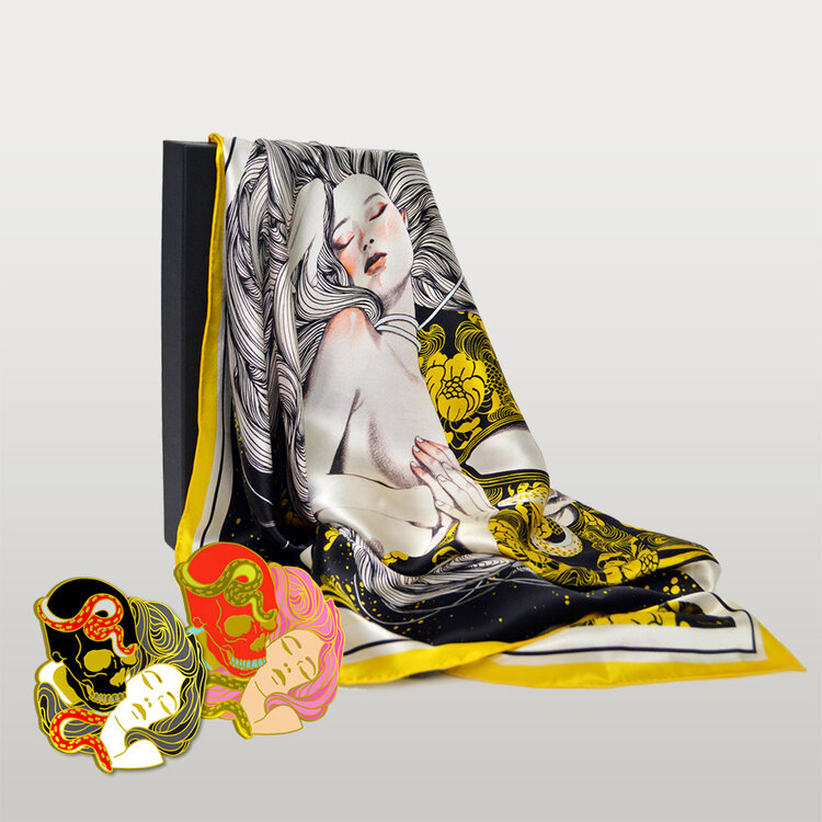 "Rest" Scarf + Pin Set picture