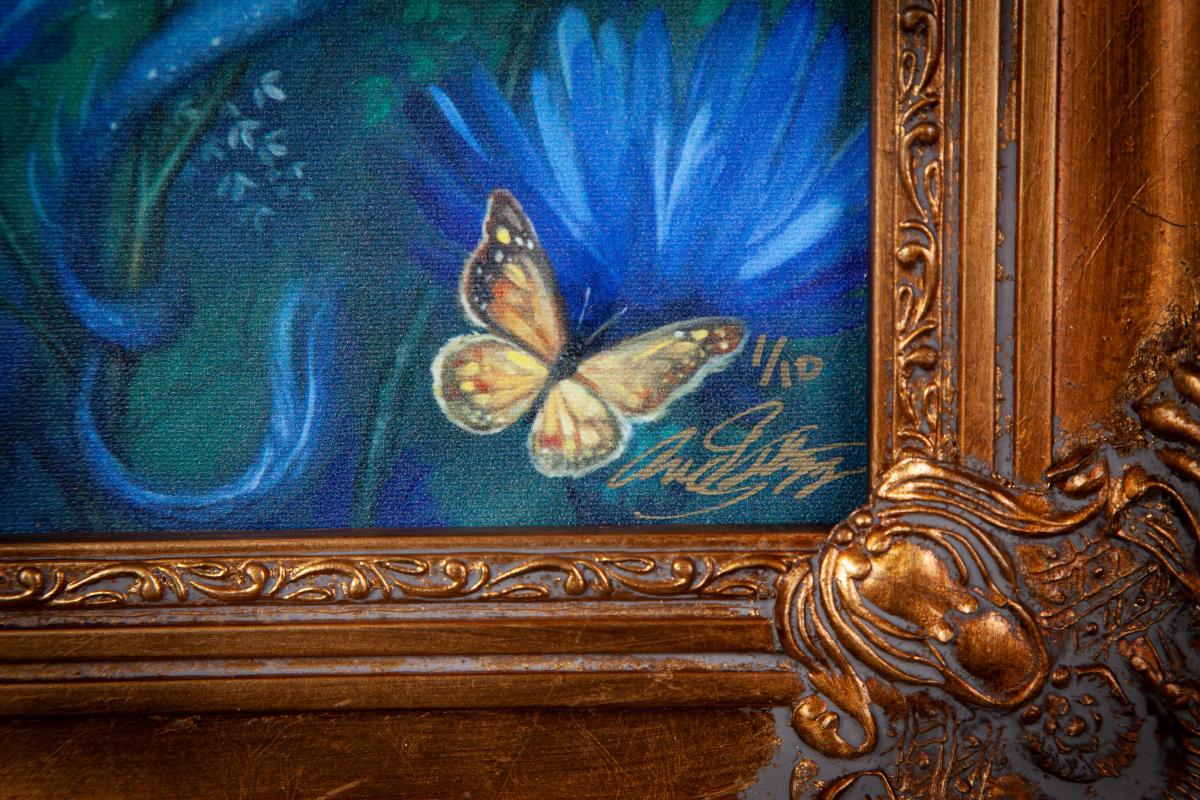 Limited Edition Framed Canvas "The Bavarian Blue Nose Dragon" by Annie Stegg Gerard picture