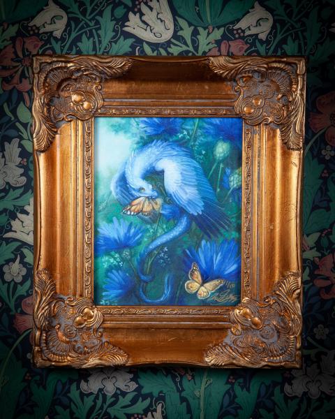 Limited Edition Framed Canvas "The Bavarian Blue Nose Dragon" by Annie Stegg Gerard