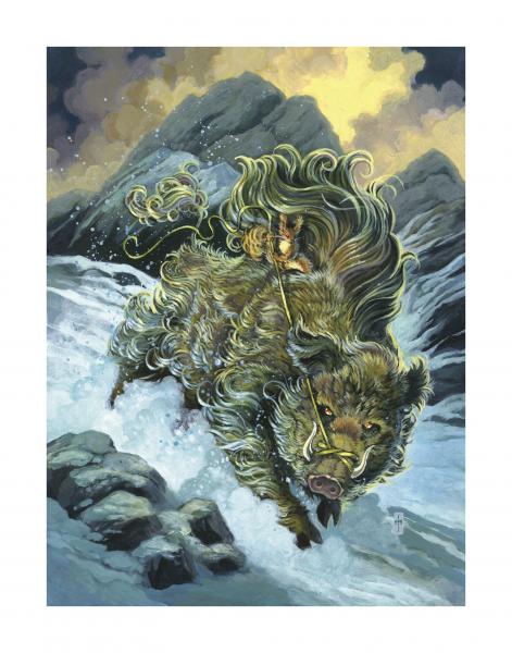"The Erymanthean Boar" Print by Erich J. Moffitt