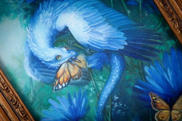 Limited Edition Framed Canvas "The Bavarian Blue Nose Dragon" by Annie Stegg Gerard picture