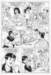 Original Comic Art Page - Jughead with Hot Dog and Reggie