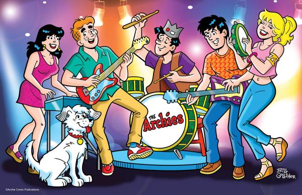 Autographed Convention Print-'The Archies' Band-11x17 inches picture
