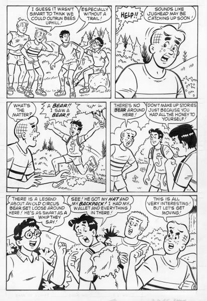 Original Comic Art Page - Archie, Reggie, Jughead - Archie Vacation Special #6