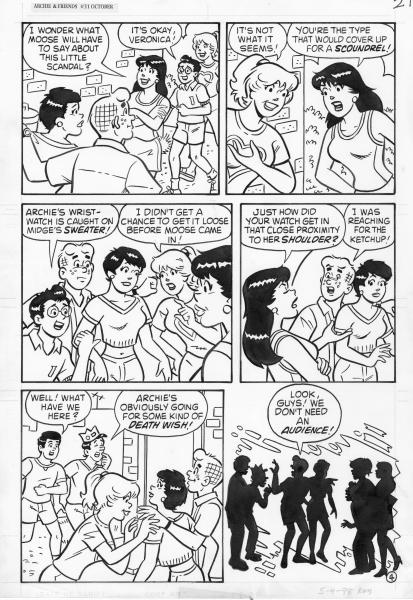 Original Comic Art Page - Archie, Betty, Veronica, Jughead