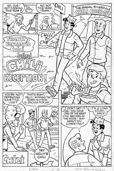 Original Comic Art Story - Chili Reception