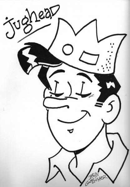 Large Inked Archie Character Sketch - 9 x 12 Inches