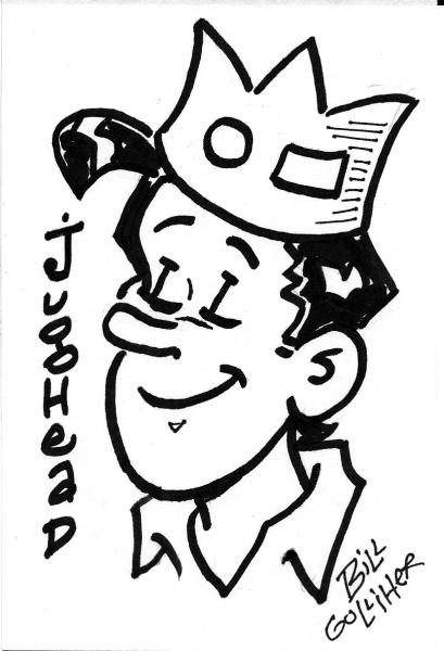Small Inked Archie Character Sketch - 5 x 7 Inches picture