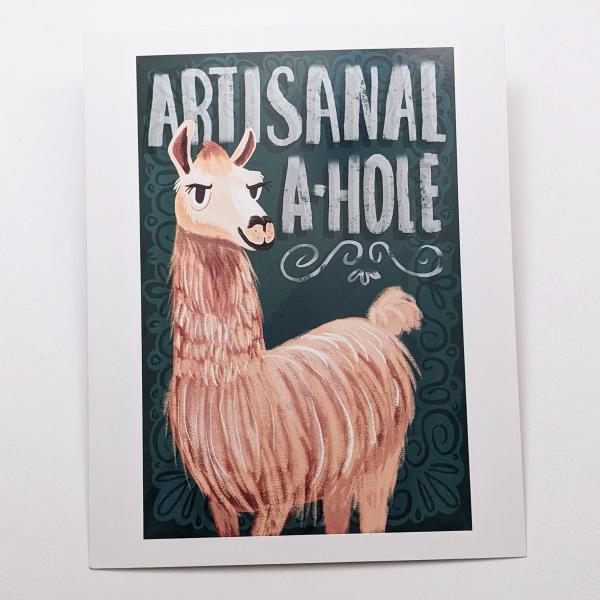 Artisanal A-Hole Llama - Art Print picture