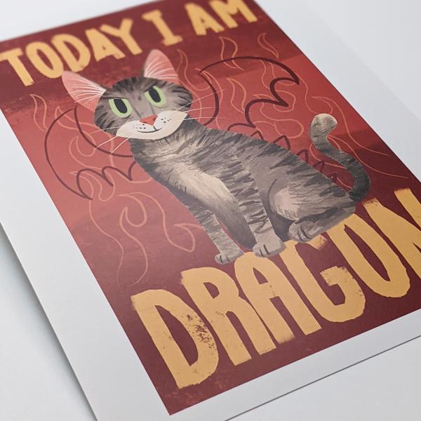 Today I am Dragon Cat - Art Print picture