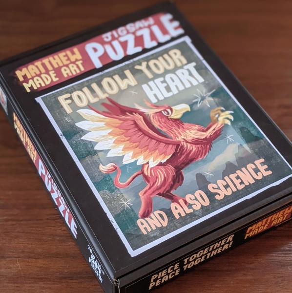 Jigsaw Puzzle: Follow your heart and also science griffin picture