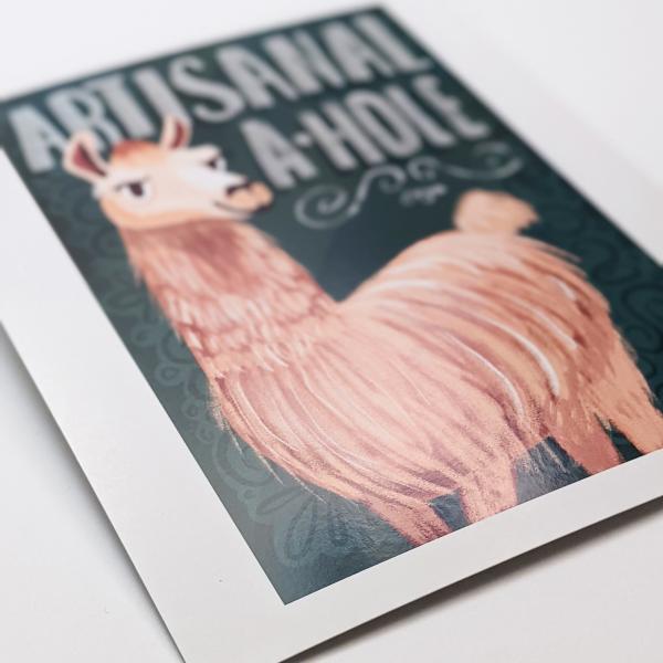 Artisanal A-Hole Llama - Art Print picture