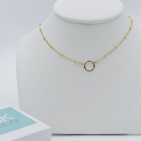 Gold Eternity Circle Necklace picture