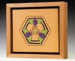 Hexagonal Arts and Crafts Violets Medalion.  _GDP8242