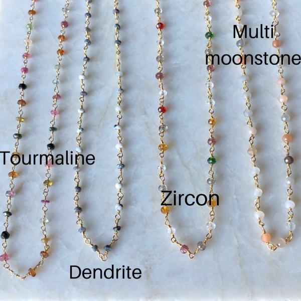 Gemstone Choker Necklaces in Gold Vermeil picture