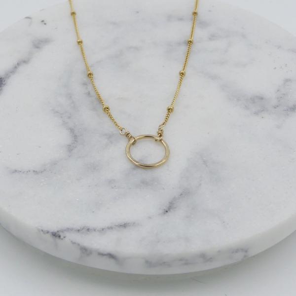 Gold Eternity Circle Necklace picture