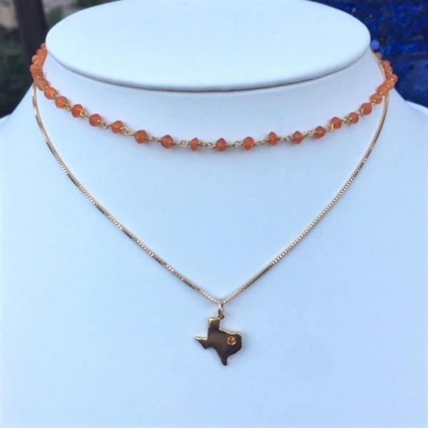 Dark Orange Carnelian Choker Necklace picture