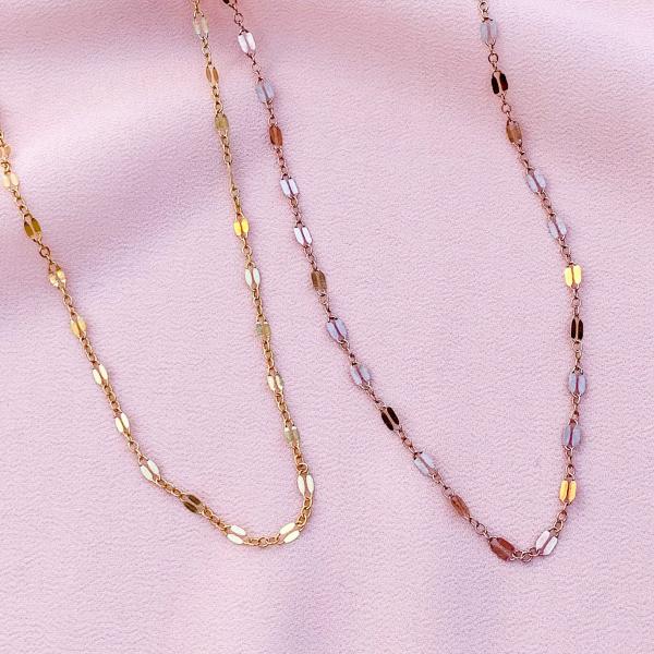 Gold, Rose Gold or Silver Lace Chain Choker picture